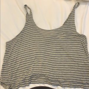 Grey/Blue striped tank